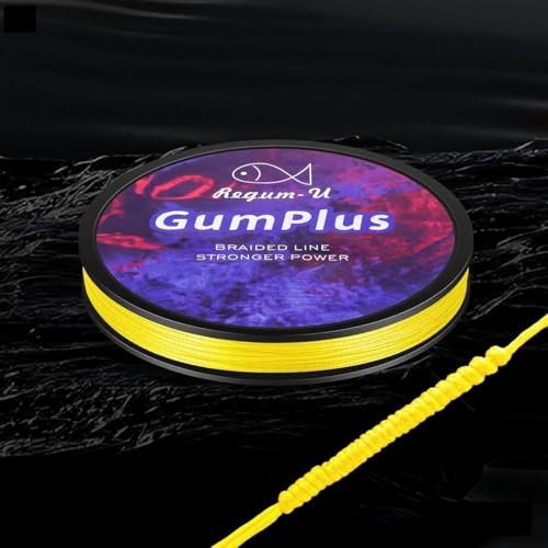 Gummax 8 Strand Braided Fishing Line (Yellow / 150 Yards / 130 LB)