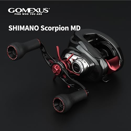 Power Handle Compatible for Shimano Tranx Daiwa Zillion Abu Garcia 13 Fishing Baitcasting Reel Replacement Crank with TPE Knob