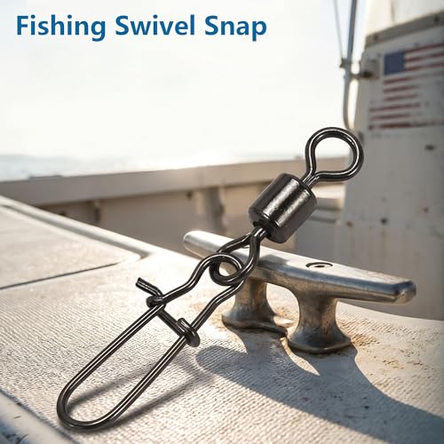 300 Pack Fishing Snap Swivels Tackles