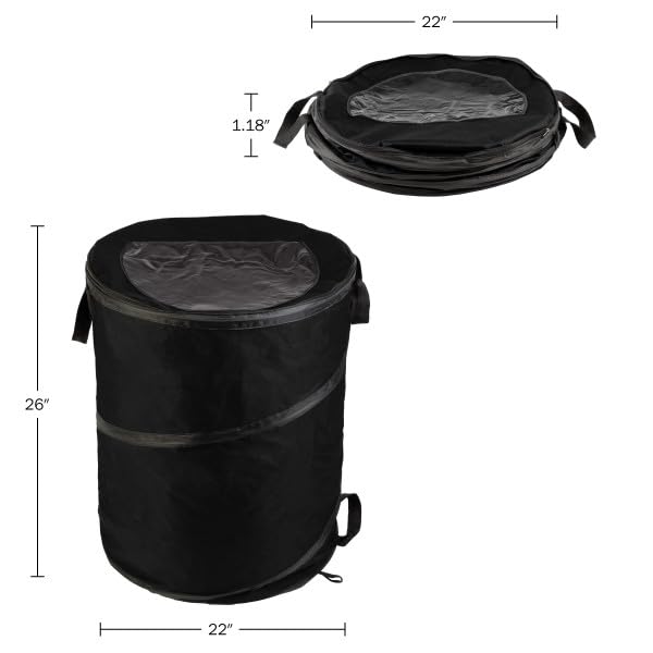 Collapsible Trash Can (Black / 46-Gallon)