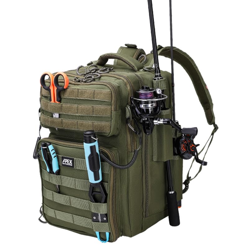 Fishing Backpack with Rod Holder