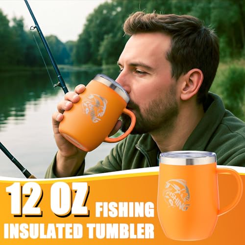 Fishing Gift Set for Men Dad Fishermen (Orange / Style 2)
