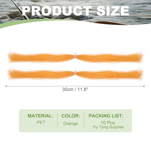 Crystal Flash Fly Fishing Line (Orange)