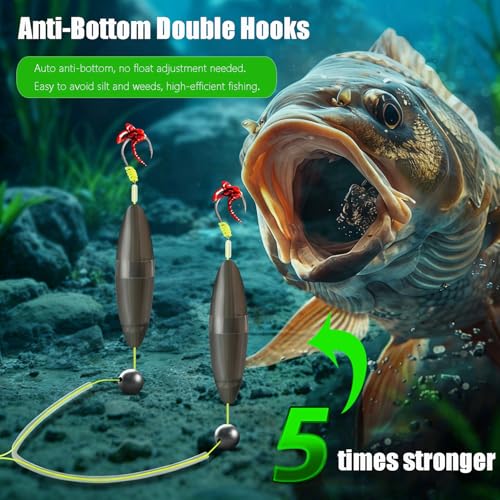 Anti Bottom Double Hooks (8# / 3pcs)