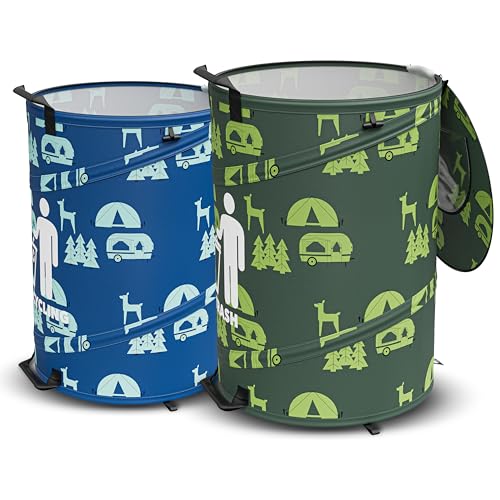 30 Gallon Collapsible Pop (1 Trash Can & 1 Recycling Can)