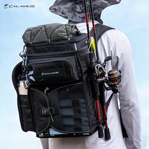 GearMaster Fishing Backpack with Bait Binder (Black)