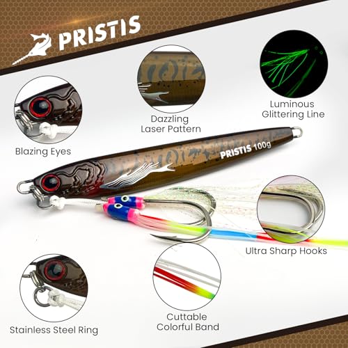 Angel Wings Vertical Jig (Olive brown / 2.8oz / 80g)