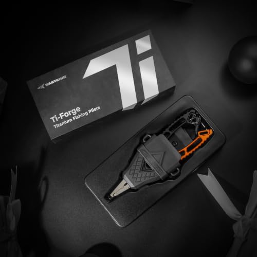 Ti Forge Titanium Jaw Fishing Pliers (7.6" Titanium Jaw Plier-Orange+Black)