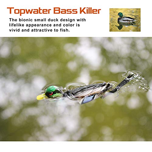 Duck Fishing Lures for Bass (C1-3.5"-0.67oz)