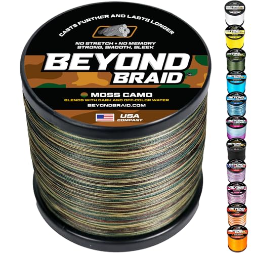 Moss Camo Braided Fishing Line (Moss Camo / 15LB (1000 Yards))
