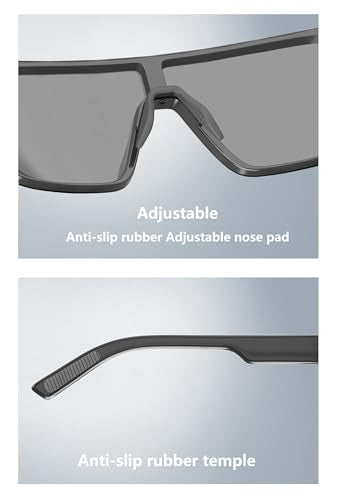 Polarized Sunglasses for Men (Black/Grey)
