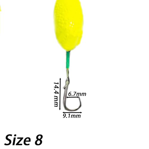 8pcs Reverse Bottom Rigs Using with Pop Up Boilies Bait