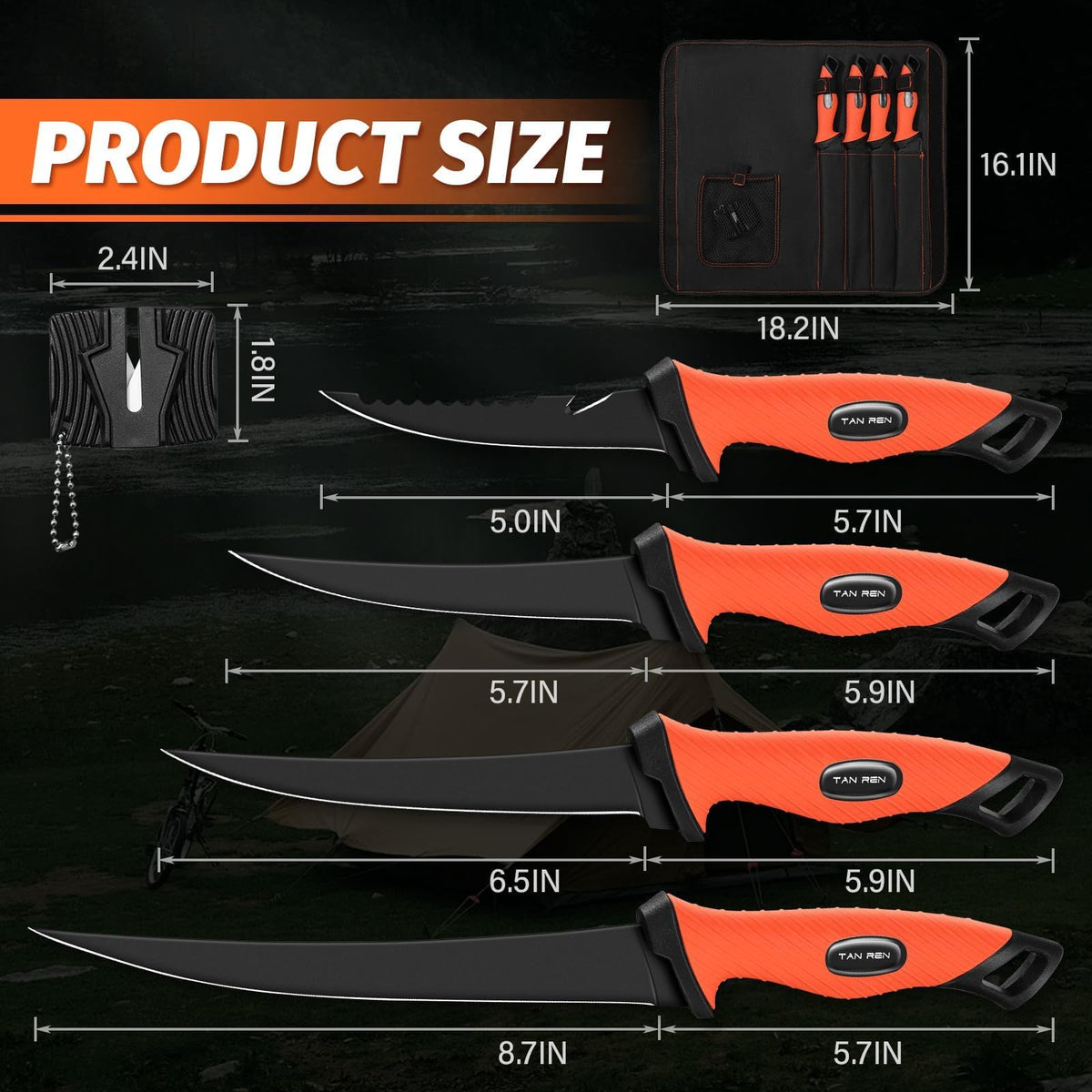 5 PCS Fish Filet Knife Set (5-Piece Set)
