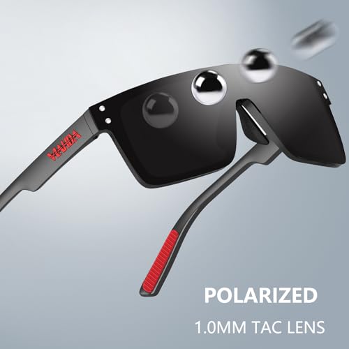 Polarized Sunglasses for Men (Black/Red)