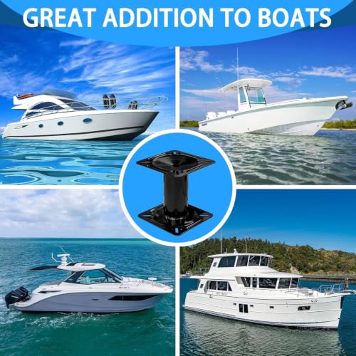 Boat Seat Pedestal Base Mount Kit with Boat Seat Swivel&7"