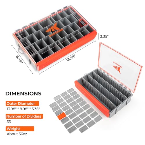 HyperSeal Waterproof Tackle Box (3700 Deep (1 Pack with compartment))