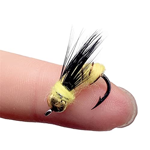 24Pcs Fly Fishing Flies Trout Lures Fishing Tackle Fly Fishing Flies with Boxed Trout Bass Artificial Fish Bait (24Pcs-Humpy Fly)