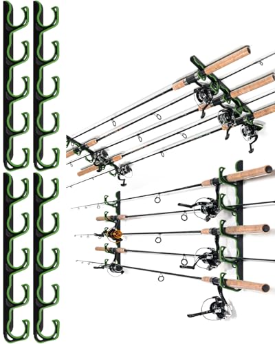 Fishing Rod Rack (Green / 2 pack holds up 10 rods)