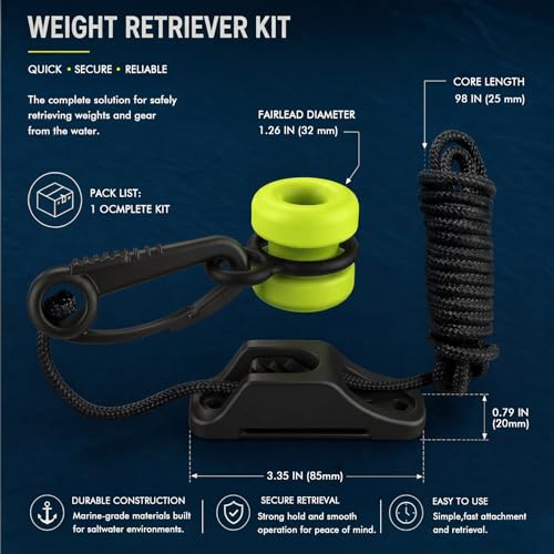 2010 Durable Downrigger Weight Retriever Kit (Black / 2)