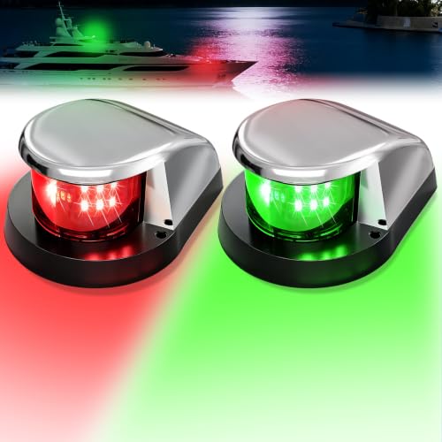 Boat Light Lights for Boat (1 Pack Red and 1 Pack Green)