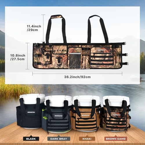 Fishing Bucket Organizer for 5 Gallon Bucket (Brown Camo)