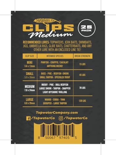 Co. Fishing Speed Clips Stainless Steel (Medium 70lb)