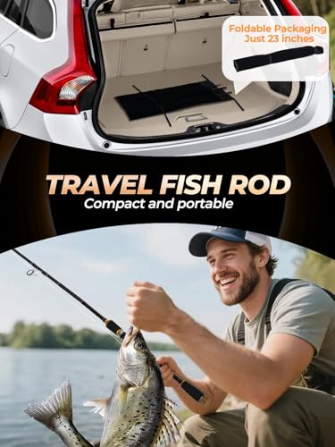 6Ft 4 Piece Travel Spinning Rod (6'0"-Medium-Fast-4pcs)