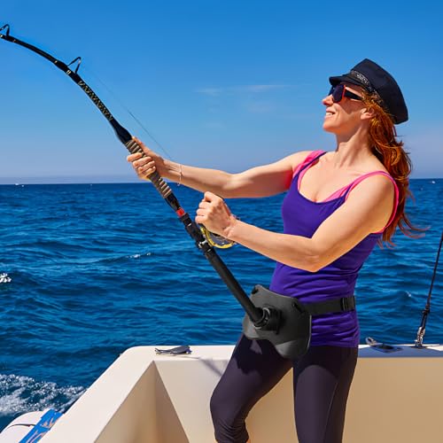360°Adjustable Padded Fishing Fighting Belt Offshore Tackle Boat Fishing Rod Holder