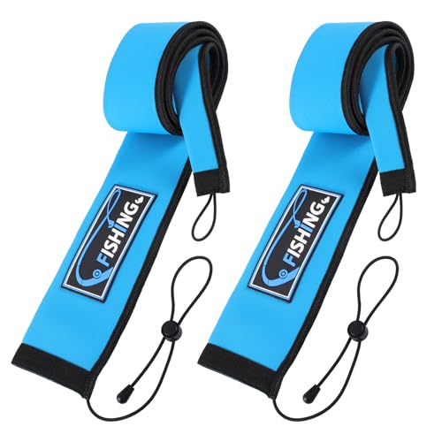 2Pcs Neoprene Fishing Rod Sleeves (Blue / 65" - 2Pcs)