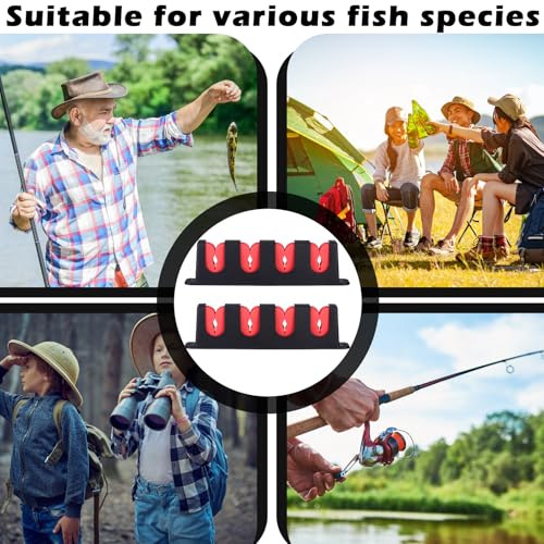 4 Pcs Rod Holders Fishing Boat Pole Holder (Red / 9.7 Inch)