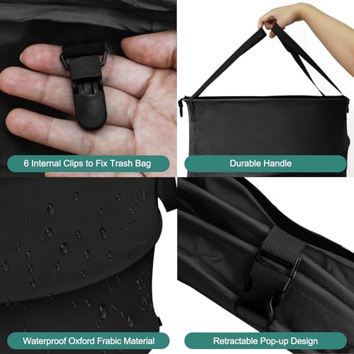 Collapsible 24 Gallon Trash Can (Black)