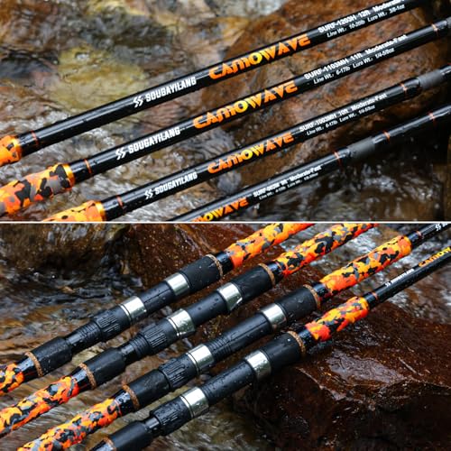 Surf Spinning Fishing Rod Carbon Travel Surf Rod M (orange / 11ft-Spinning-3Pc-MH)