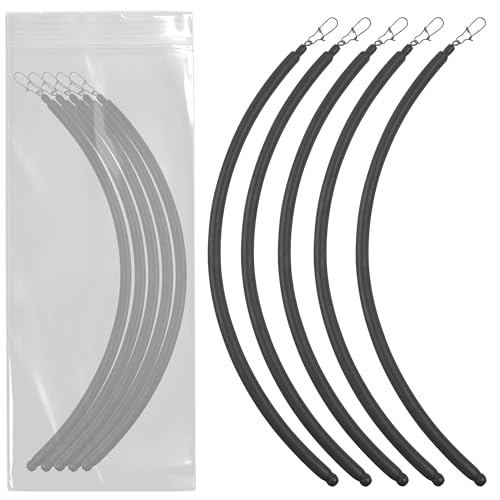 Dragging Weights for Catfishing Tolling Drifting No Snag Sinkers Slip Stick Drag Weights Bottom Search Snagless Catfish Sinker Fishing Weights Catfishing Tackle Gear (Black-5pcs / 6OZ)