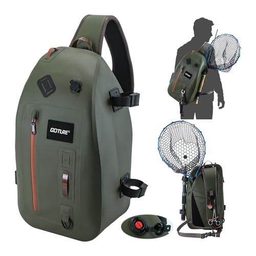 Waterproof Fly Fishing Sling Pack (A2:13L Green)
