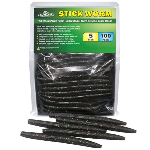 Wacky Worms Soft Plastic for Bass Fishing Lures