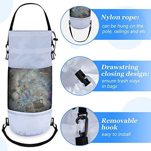 Boat Trash Bag Garbage Can Collapsible Mesh Trash Container (Grey / Classic Style)