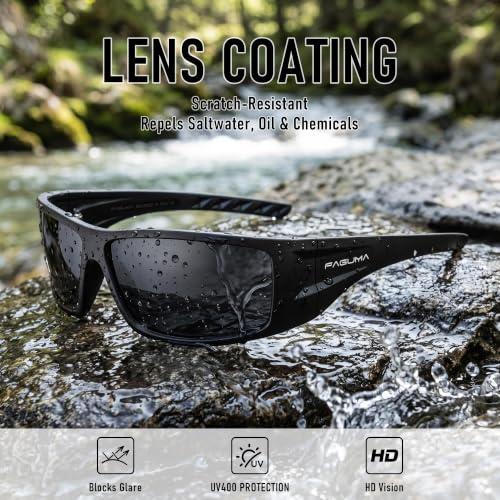 Polarized Sports Sunglasses For Men Women UV400 Protection (（3 Pack）black+black+black)