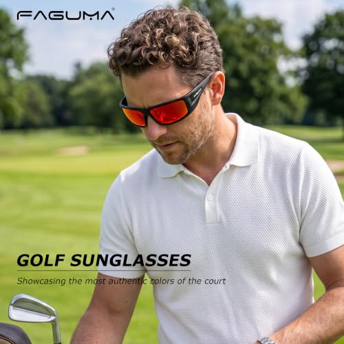 Polarized Sports Sunglasses For Men Women UV400 Protection (（3 Pack）black+blue+red)