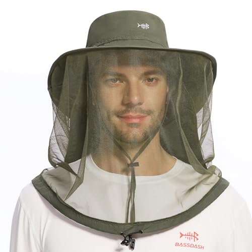 Unisex UPF 50+ Mosquito Net Hat with Neck Flap FH17