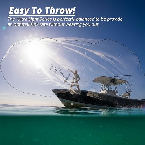 Ultra Light Series Fishing Cast Net with Eco (4-ft radius)