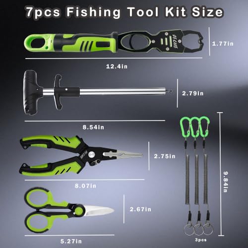 7 PCS Fishing Pliers Tool Kit (Green)