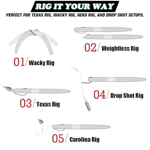 Wacky Worms Soft Plastic for Bass Fishing Lures