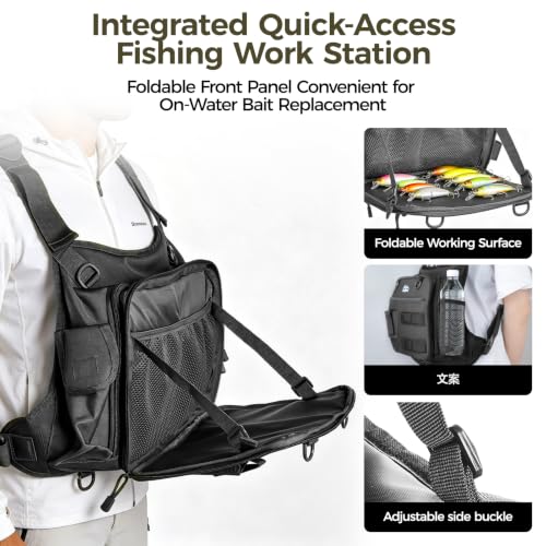 Fishing Chest Pack with 3 Bait Boxes