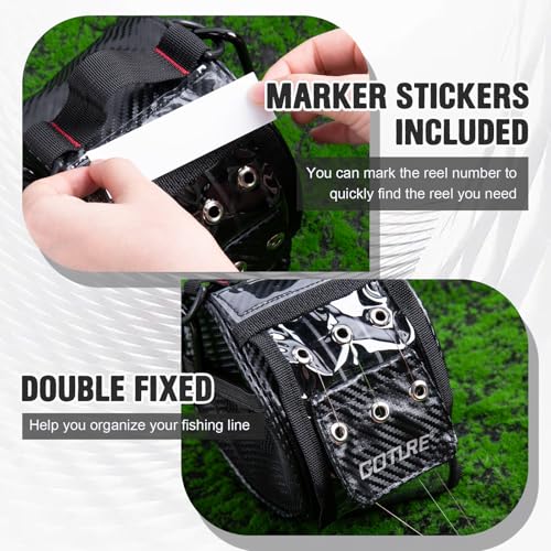 3 Outlet Holes Fishing Line Storage Bag with 3 Pcs Green Fishing Braide Line (3 Hole - Bag & 3Pcs Green Braided Line)