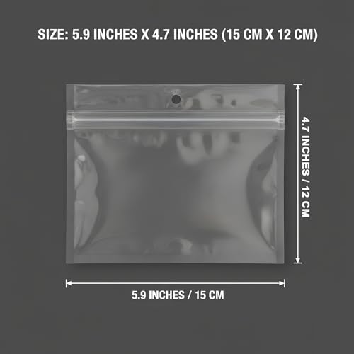 100 Pack Soft Plastic Baits Bags (5.9" x 4.7")