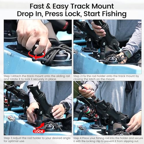 Kayak Track Mount Fishing Rod Holder