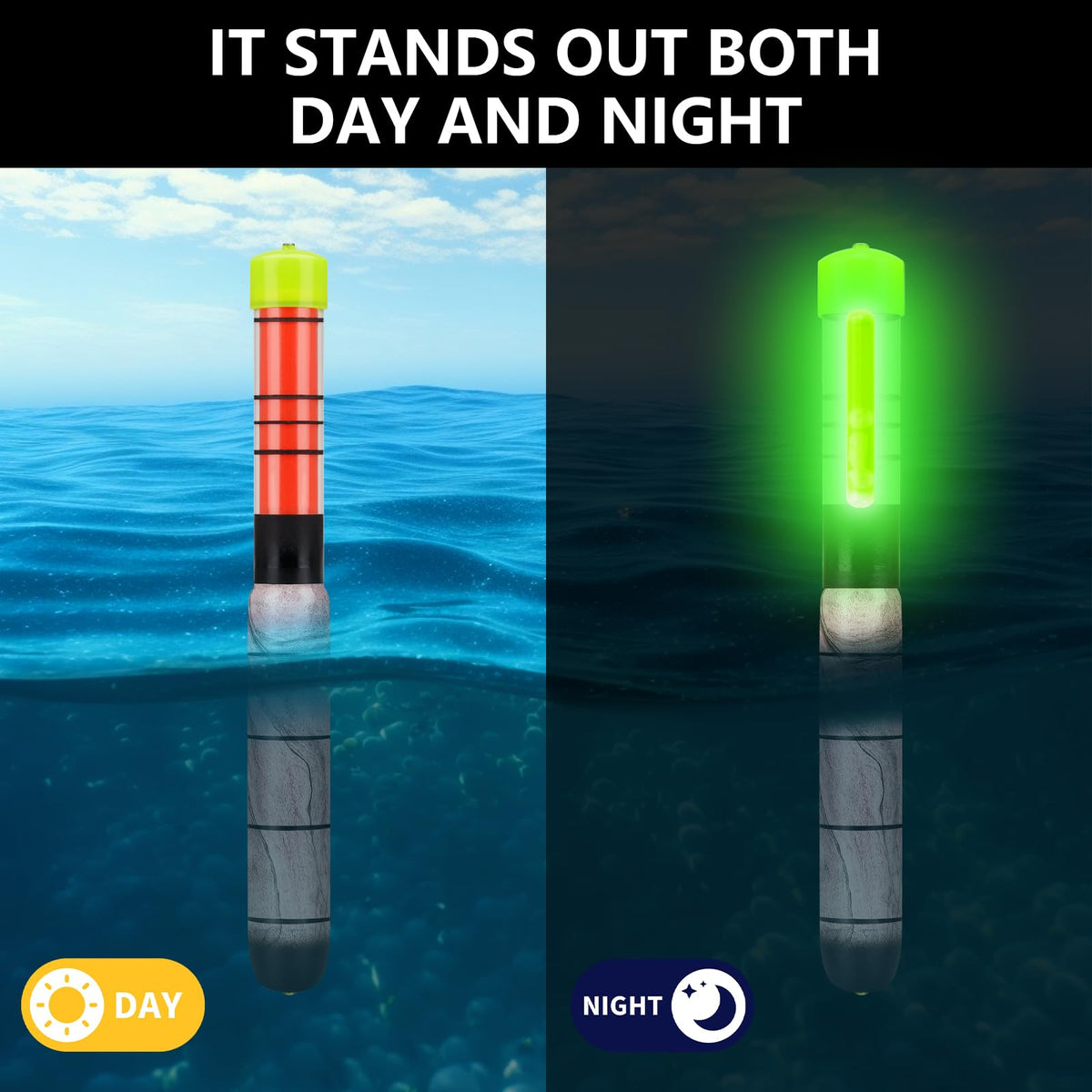Lighted Fishing Floats (A-Lighted Bobber w/ Glow Stick / 10-Inch)
