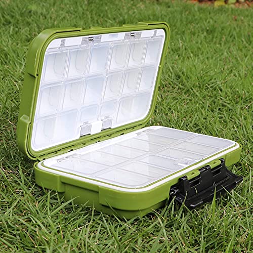 Fishing Tackle Box (Green (Size: 7.8" L x 4.2" W x 1.8" H))