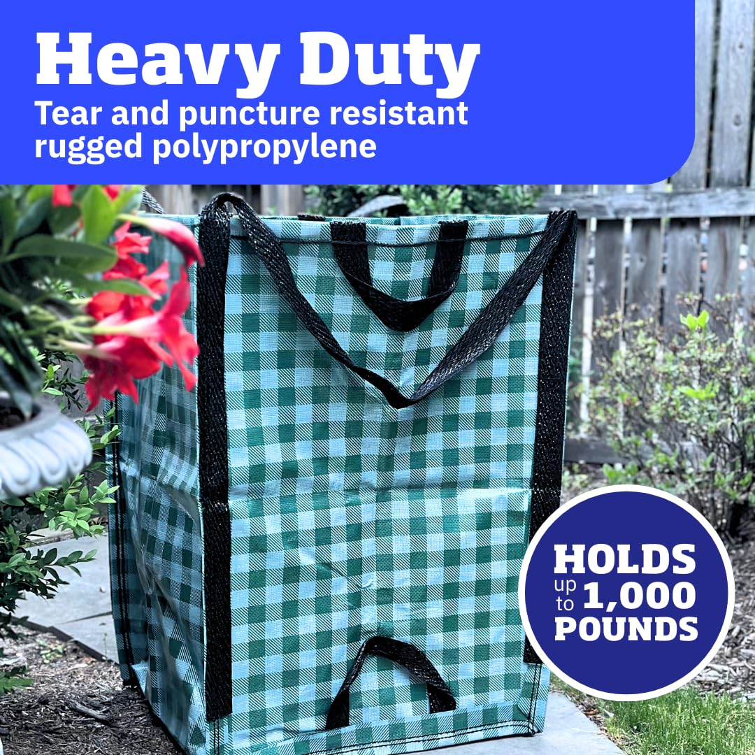 Heavy Duty Home and Yard Bags 48 (Gingham Green)