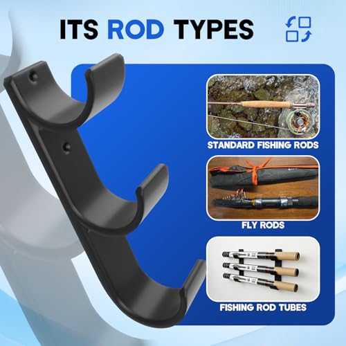 Wall Mount Triple Fly Rod Tube Holder